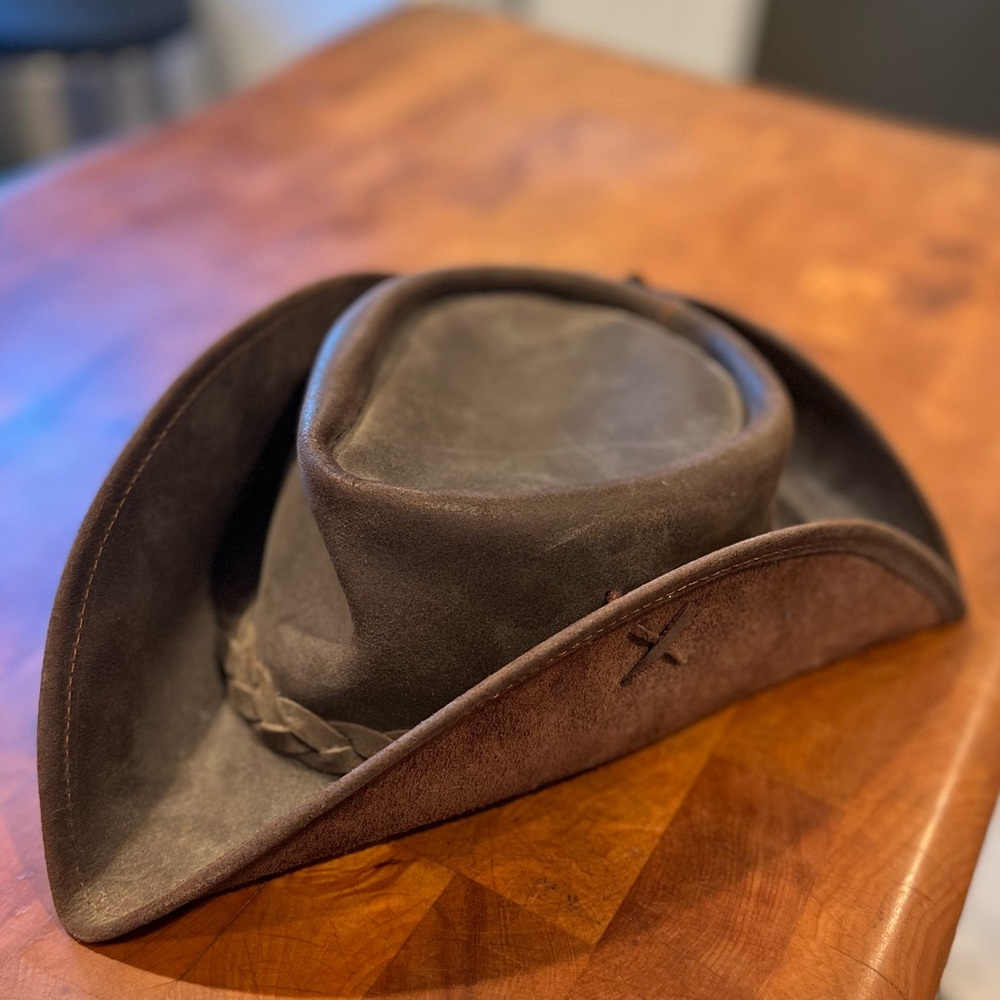 Handmade Leather Pirate Hat - Tri-corner